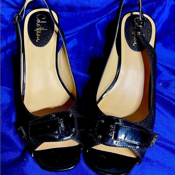 Cole Haan - Sling Back - Open Toe- Black Pumps - Picture 2 of 7